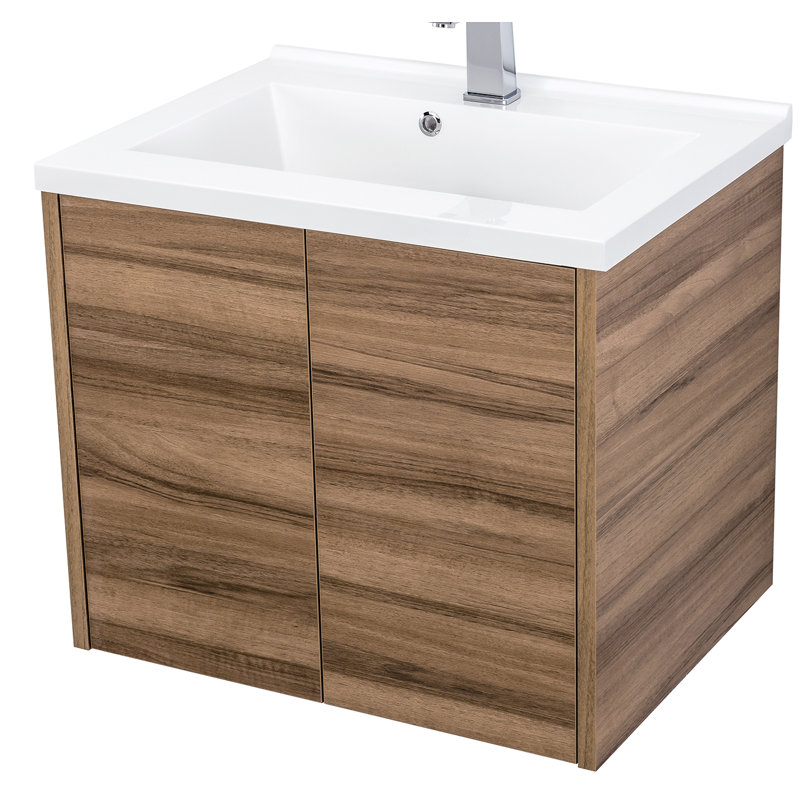 Orren Ellis Mcpeak 24" WallMounted Single Bathroom Vanity Set Wayfair